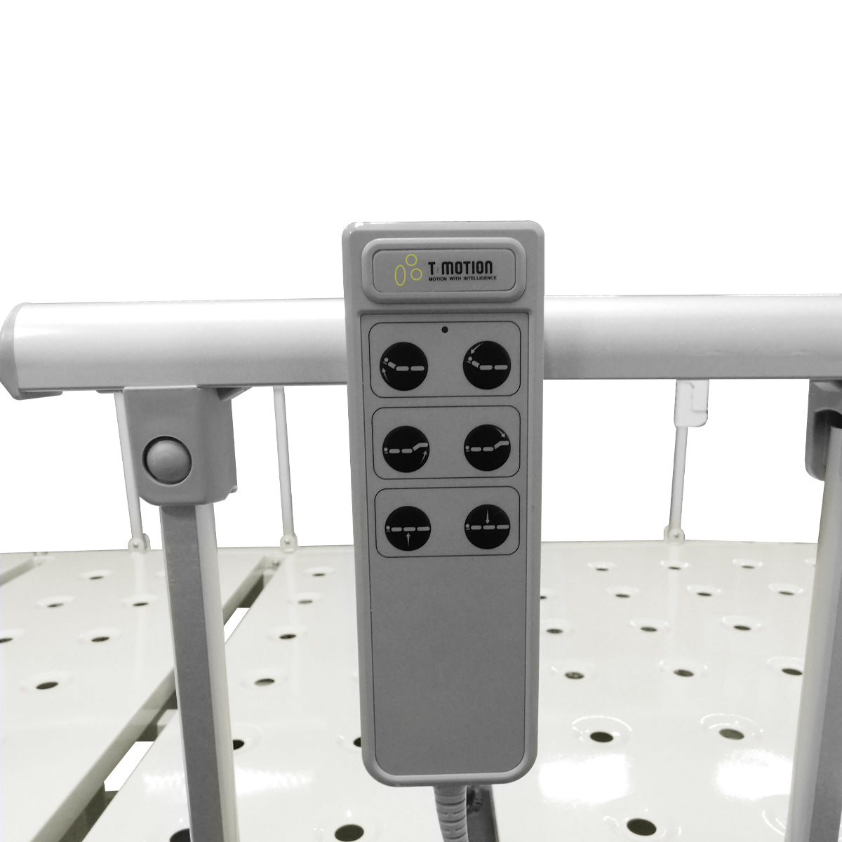 Cama Hospitalaria Electrica, barandas plegabes en aluminio, altura graduable phy
