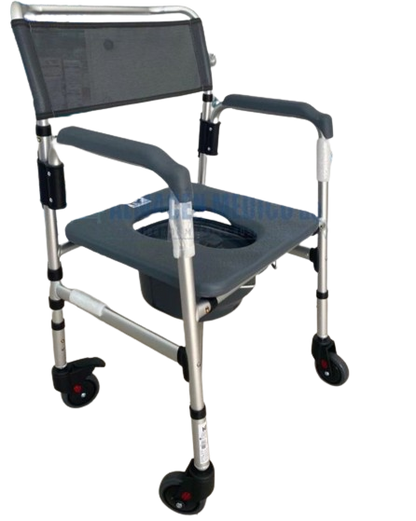 Silla Sanitaria Con Ruedas Y Marco En Aluminio