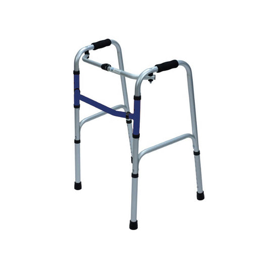 Caminador Plegable Doble Funcion, Paso A Paso Barra Color Azul