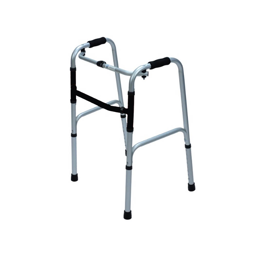 Caminador Plegable Doble Funcion, Paso A Paso Barra Color Negro 