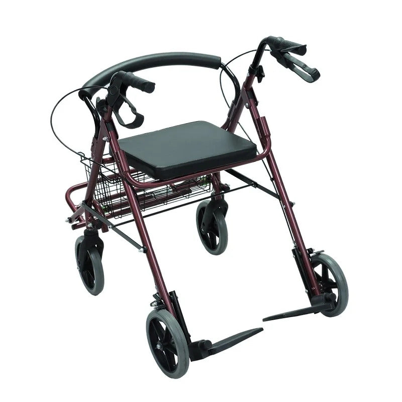 Caminador Rollator 4 Ruedas Con Silla Y Reposa Pies  Ref-Ft410 