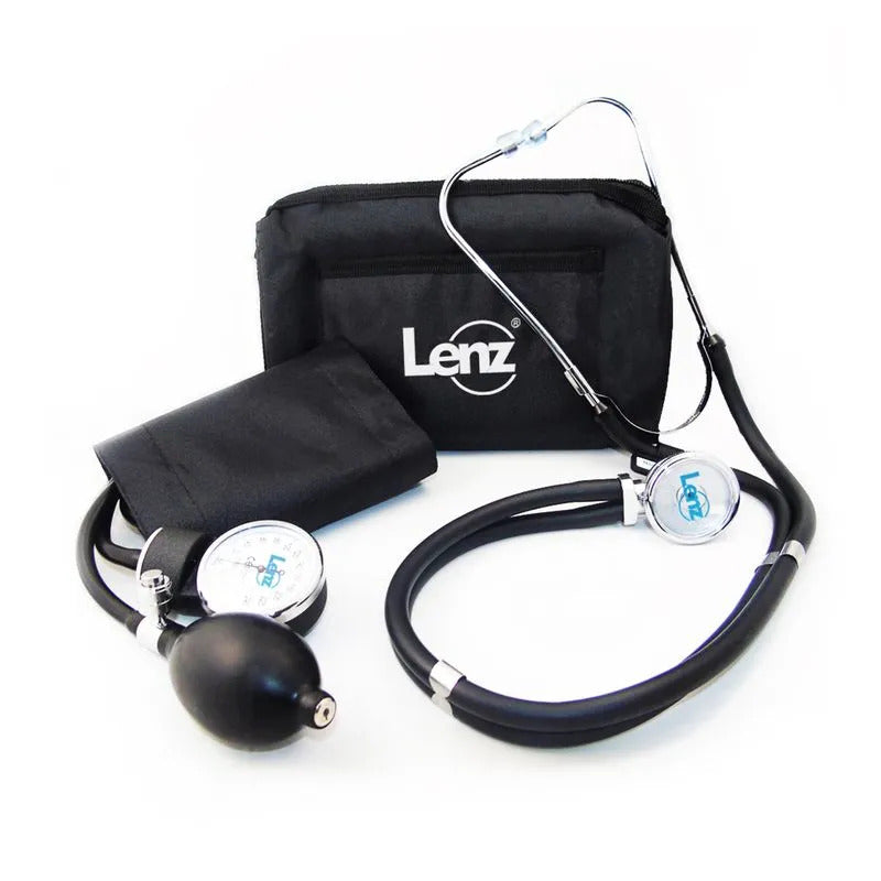 Kit De Tensiómetro + Fonendoscopio Rappaport Lenz Negro