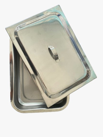 cubeta con tapa en acero inox 30x20